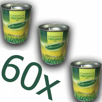 

PALUCART 60 Candele alla Citronella in Bicchiere repellente Anti zanzare