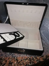 Caja de almacenamiento de joyas de cuero PU, embalaje multifunción portátil de estilo europeo con cajón, regalo de invierno