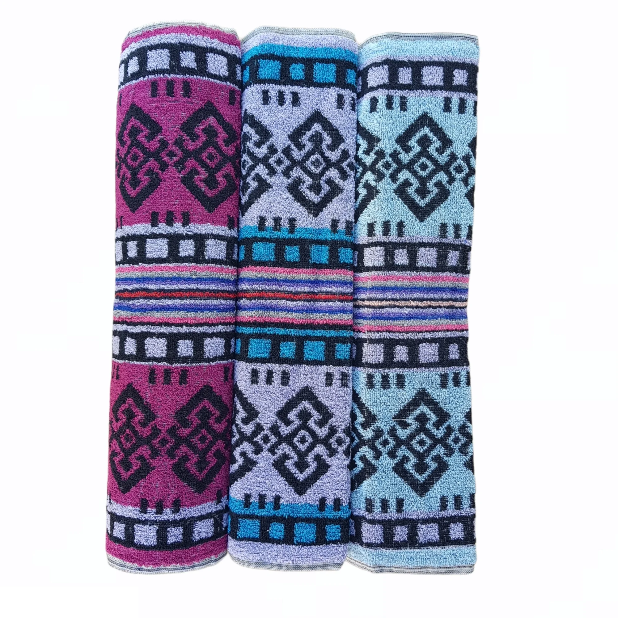

Madem 50*90cm 3 Pcs/Packs Towel Set %100 Pure Cotton Fashion Rug Patterned Thick Soft Super Absorbent Turkish Face Hand Bathroom