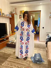 Y Nidus-Vestido largo de verano a rayas con cuello de pico, traje bohemio de flores para mujer, para fiesta Y playa, 2020
