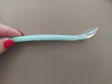 Gran oferta cuchara de silicona suave cuchara de detección de temperatura de Color caramelo herramientas de alimentación de alimentos para niños