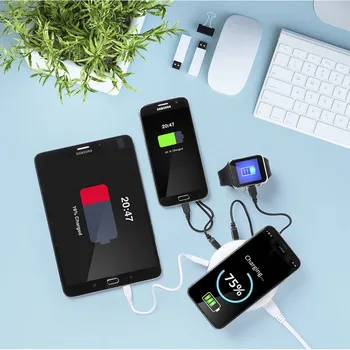 

Wireless Qi Charger with USB Ports 3100 mAh 145955