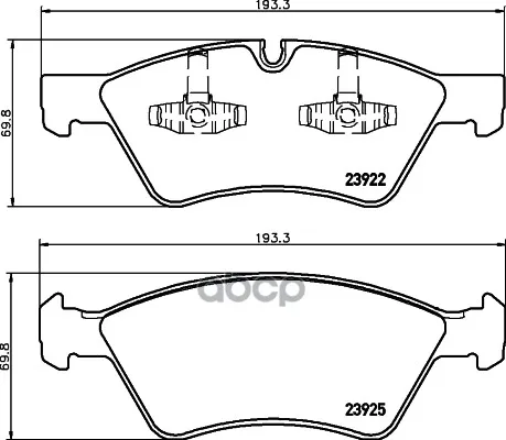 Колодки Тормозные Дисковые, Комплект Hella 8db355012011 HELLA арт. 8DB355012011