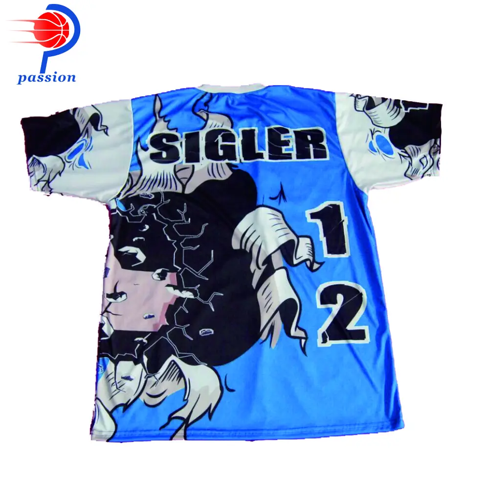 

Sky Blue Light Weight Breathable Softball Team Jerseys For Softball League With Big Front Back Logos