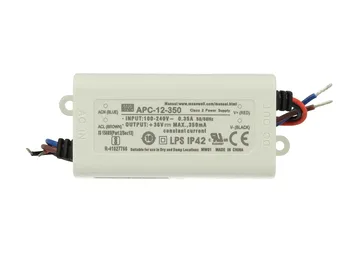 

Led Driver DC MeanWell APC-12-350 transformer 350mA 9V-36V DC 12W constant current IP42