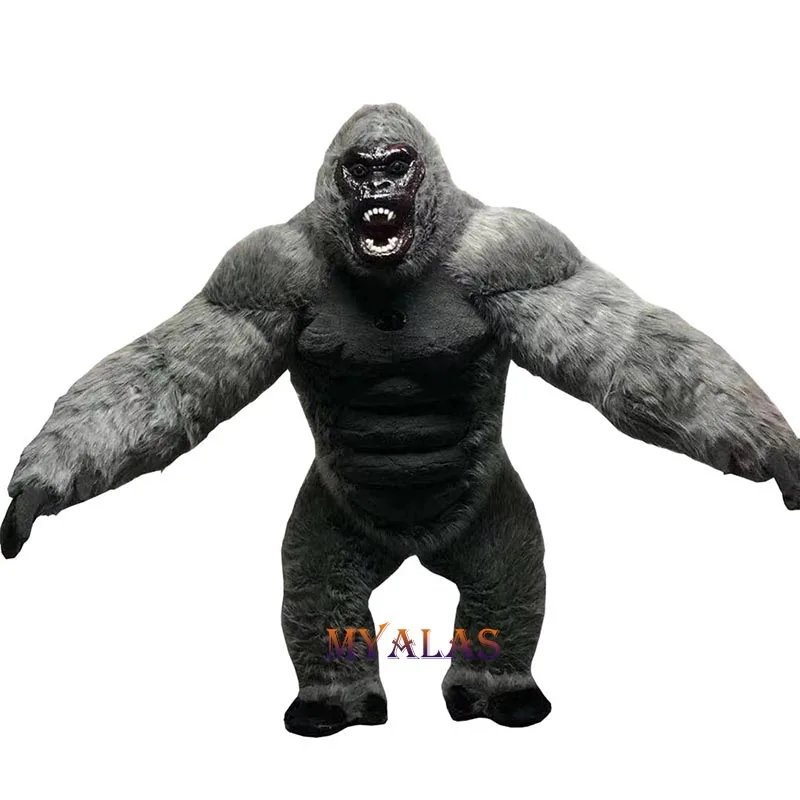 Надувной костюм-талисман King Kong для взрослых плюшевое пушистое животное костюм
