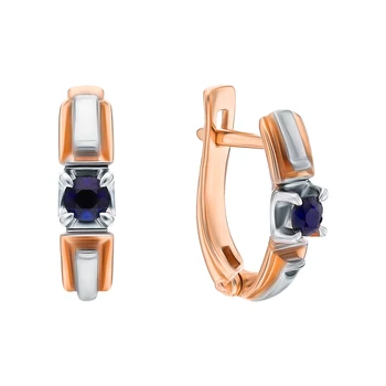 

Gold earrings with sapphires sunlight sample 585