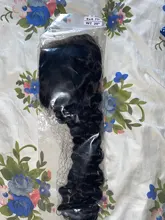 Extensiones con ondas al agua con cierre Maxine Remy extensiones de cabello humano con cierre 30 pulgadas 3 4 mechones con cierre de encaje 4x4