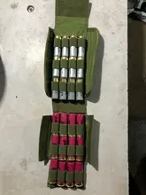 Bolsa de carcasa de munición táctica, 25 balas, calibre 12, riñonera Molle, soporte para pistola de tiro, Cartucho para Rifle, accesorios de caza