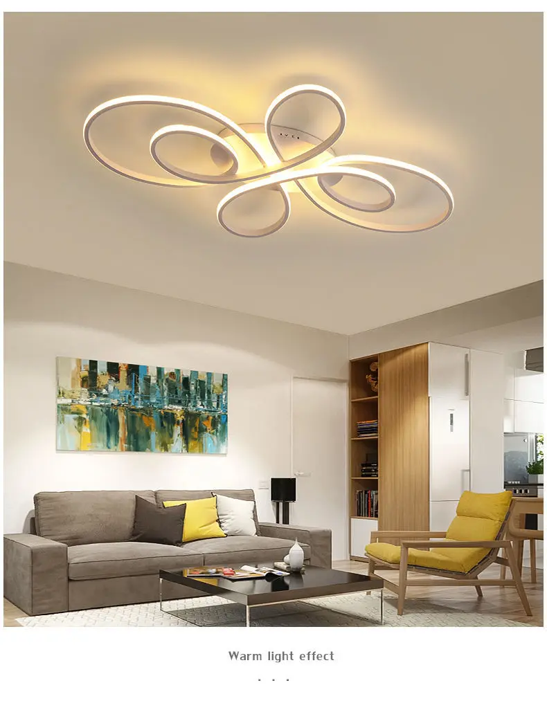 Living Room Minimalist Chandelier Ring Modern Led Ceiling Lamp For Bedroom Loft Hall Home Decor White Brown Hanging Light 2022 led chandelier