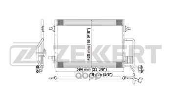 

Radiator cond. Skoda Superb (3u4) 01-vw Passat v 00-zekkert art. mk-3020