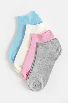 

Trend Alacati Style Women Mıx Natural Anti Allergic Quad Bamboo Socks Set ALC-A1658