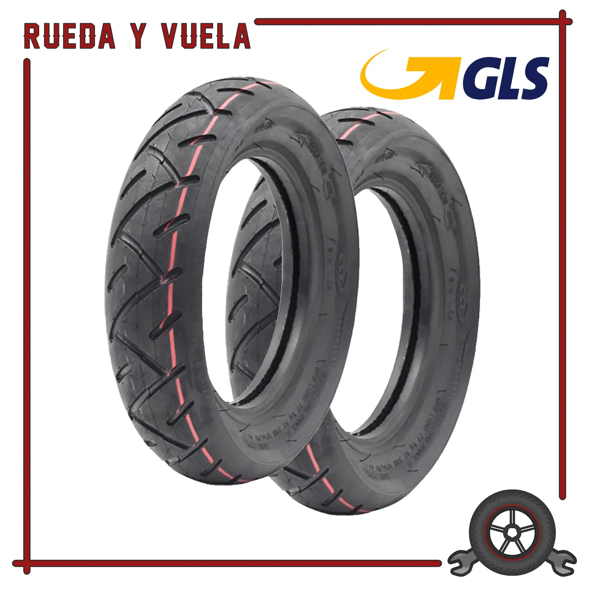 Pneumatico 10X2.5 "Scooter Elettrico Dubicon, Kaabo, Inokim, Ice Q, Speedway, Zero, Janobike, Smartgyro