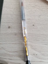 Nuevo pincel brillante para manicura, para polvo acrílico, 100%, nailon, acrílico, redondo, 7 tamaños