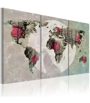 

Picture-world map: Full Moon-Triptych