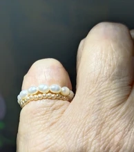 FFLACELL alta calidad Natural de agua dulce perla Multi-Cuentas anillo dedo joyería continuo círculo minimalista anillo de fiesta joyería