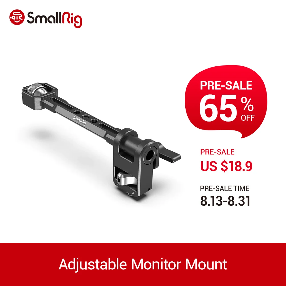 

SmallRig Adjustable Monitor Mount for DJI RONIN-S/RONIN-SC & ZHIYUN CRANE 3/CRANE 3S/WEEBILL-S & MOZA AirCross 2 Gimbals- 2889