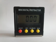 Mini transportador digital de 360 grados, inclinómetro, caja de nivel electrónico, herramientas de medición de base magnética