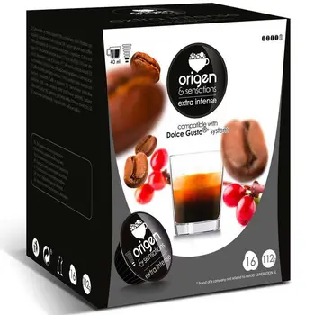 

EXTRA intense, 16 compatible Sensations origin capsules Dolce Gusto
