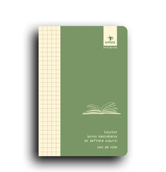 

Concept Notebook - Me Too Series - Note - Organizer - 96 Pages - Green Paperback - 130 mm x 190 mm - Ivory Cream 70 gr - Checked