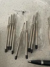 Mini Bolígrafo De metal de lujo con 2 recambios, bolígrafo portátil de 0,7mm con tinta azul y negra