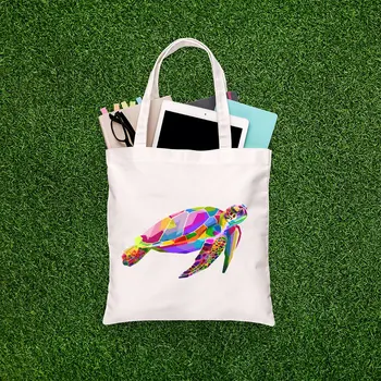 

Angemiel Bag Colorful Floating Loggerhead Shopping Beach Tote Bag
