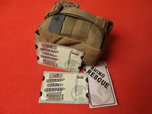 Vendaje de primeros auxilios para heridas de emergencia, Kit de primeros auxilios con cierre para el pecho, accesorios con ventilación