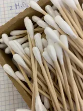 Makeup-Cotton-Swab Buds Wood-Sticks Ears-Cleaning Microbrush Health-Care-Tools Nose 400pcs--2packs