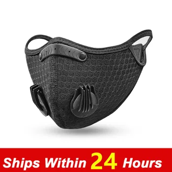 

Cycling Face Mask With Filter Active Carbon Breathable Dustproof PM 2.5 Anti-Pollution Washable Reusable Sports Protective Masks