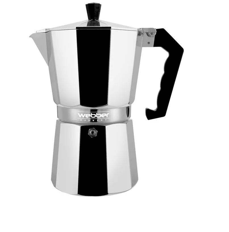 Geyser coffee maker 300 ml for 6 cups aluminum Webber be-0122 Кофеварка home accessoires гейзерная BE-0122 | Бытовая