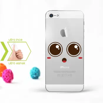 

Personalized iPhone 5-5S Slim Clear Silicone Phone Cover (Face Temalı-1)