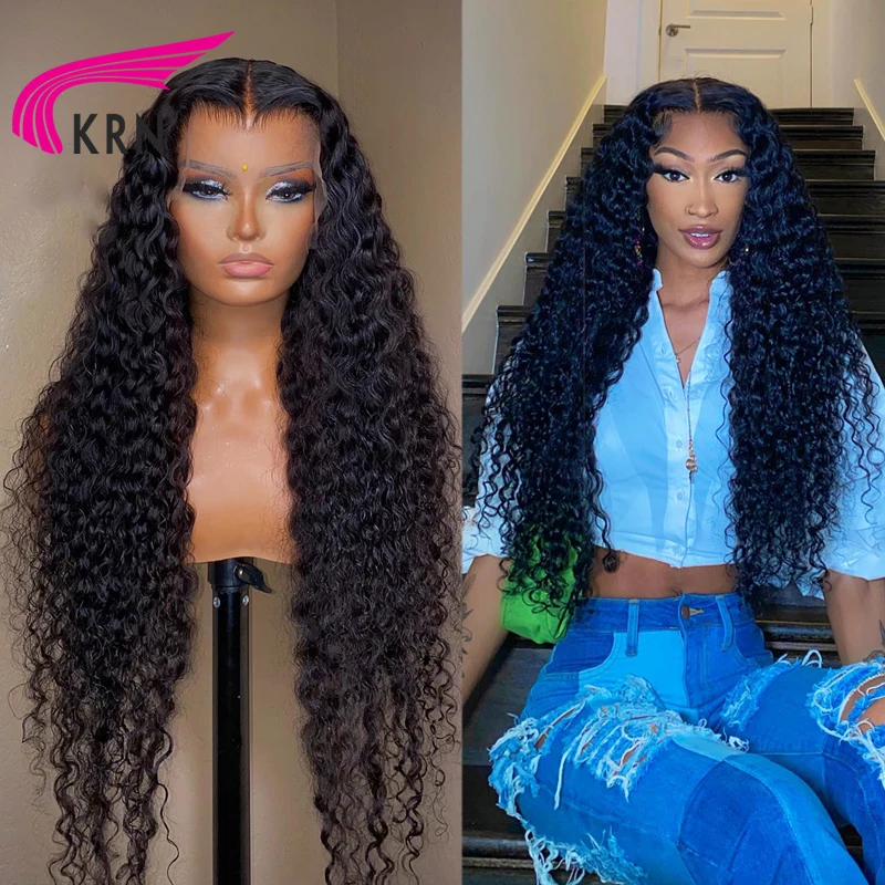 Krn 13x4 13x6 Lace Front Wig Human Hair Wigs Natural Color Curly