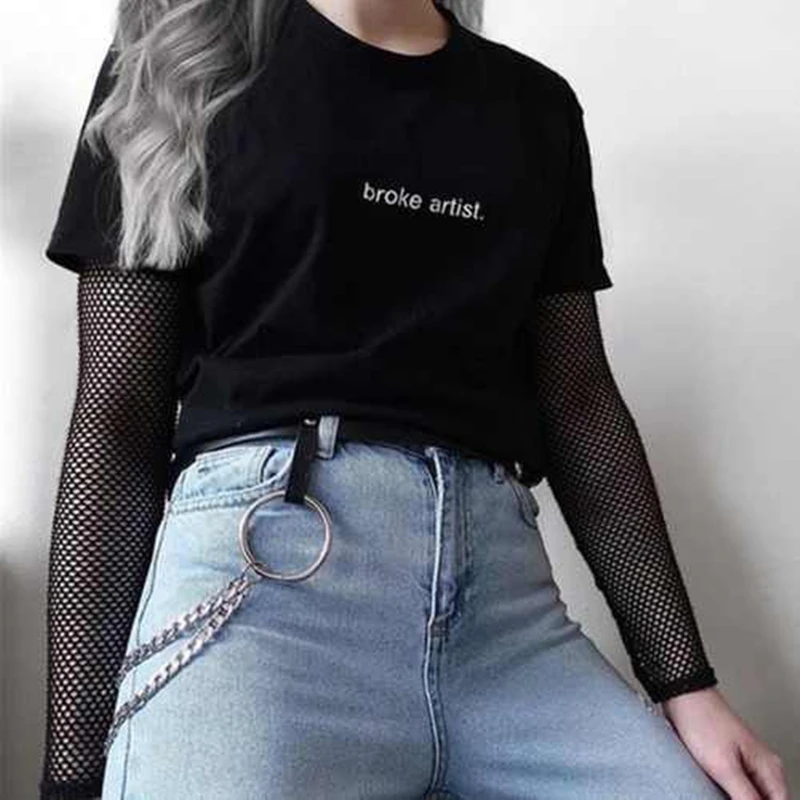 Broke-Artist-Black-Graphic-T-shirt-Letters-Printed-Tumblr-Gurnge-Aesthetic-Tee-80s-90s-Girls-Fashion (2)