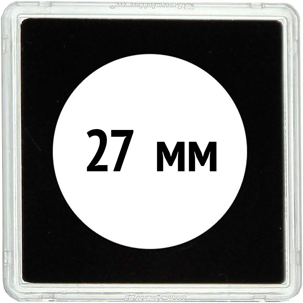 Квадратная капсула QUADRUM 50х50 диаметр для монеты 27 mm| |