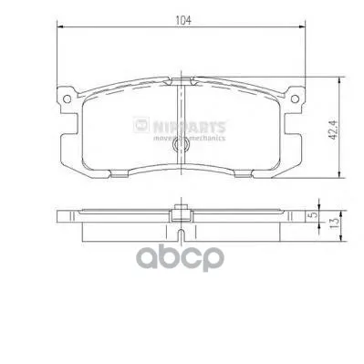 J3613006_колодки Дисковые Задние! Mazda 626 2.0-2.0d 88-92, Ford Probe 2.2 88-92 Nipparts J3613006 Nipparts арт. J3613006