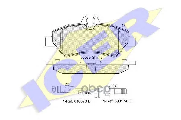 141787_колодки Дисковые Задние! Mb Sprinter 209cdi-324cdi, Vw Crafter 30/35 2.5tdi 06 Icer 141787 Icer арт. 141787