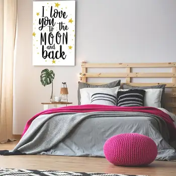 

Type Painting Poster "I love you to the Moon and spin"