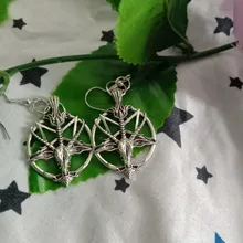 Pendant-Earrings Jewelry Goat-Head Skull Pentagram-Pan Gothic Witch Vintage Fashion Womens