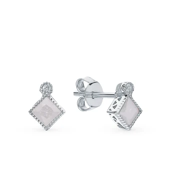 

Silver earrings with cubic zirconia sunlight sample 925