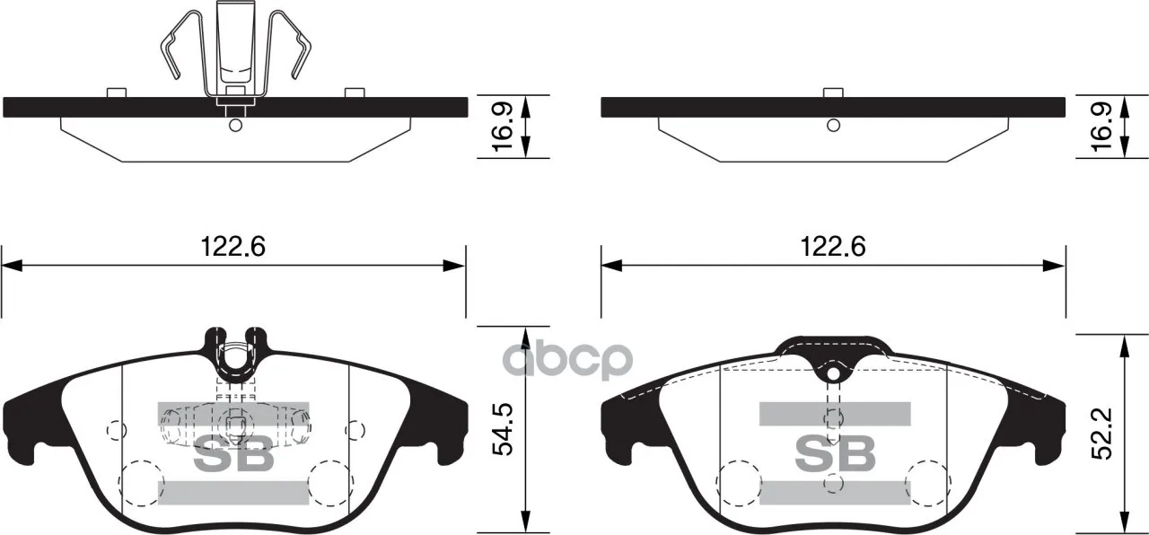 Колодки Тормозные Задние Sangsin Brake Sp2313 Sangsin brake арт. SP2313