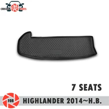 Коврик багажника для Toyota Highlander~ 7 мест багажник пол коврики Нескользящие полиуретановые грязезащитный багажник автомобиля Стайлинг