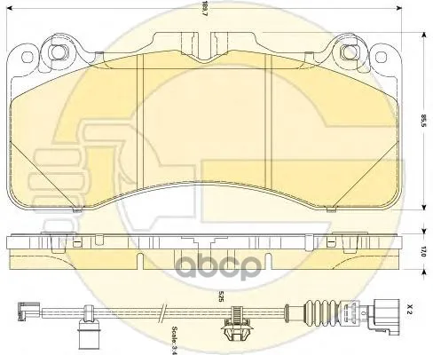 Колодки Тормозные Infiniti Fx35/37/50 08-/Gs35/37/25 06- Передние Girling 6135059 Girling арт. 6135059
