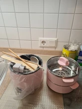 Mini máquina de Cocina eléctrica multifunción para el hogar, olla caliente de una sola/doble capa, olla de arroz multieléctrica, sartén antiadherente, 220V