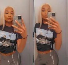 613 paquete con Frontal rubio miel de 13x4 Frontal de encaje con extensiones de cabello humano recto 2 3 4 pelo brasileño mechones