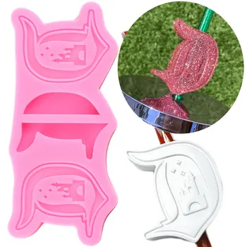 

Castle Straw Topper Silicone Molds Cupcake Fondant Cake Decorating Tools Keychain Epoxy Resin Mold Candy Clay Chocolate Moulds