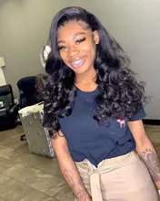 30 pulgadas de la onda del cuerpo de la peluca con malla Frontal Pre arrancado 13X4 peluca Frontal de encaje profundo onda suelta cabello humano 360 cabello peluca Frontal de encaje Bob brasileño