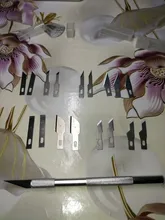 ESPLB-cuchillas para manualidades de Metal antideslizantes, cortador de bisturí, grabado, manualidades, escultura, cuchillo de reparación de PCB, 18 unidades