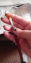 Pincel dentado para uñas, pluma de mezcla gradiente a cuadros, encaje de bolígrafo, mango de madera, nailon, suave, profesional, herramientas de manicura, 1 Uds.