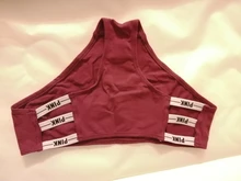 QIWN-bragas deportivas sin costuras para mujer, ropa interior Sexy con letra rosa, lencería cintura baja, Tanga de Yoga