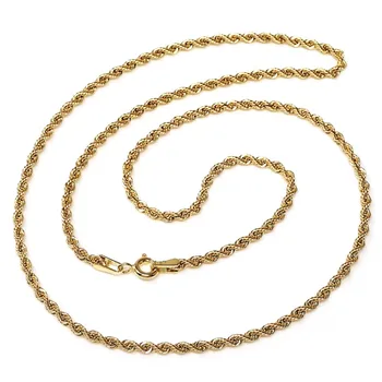

Lace 18k gold chain salomónico 45cm. Normal 3.5mm. [AA1590]